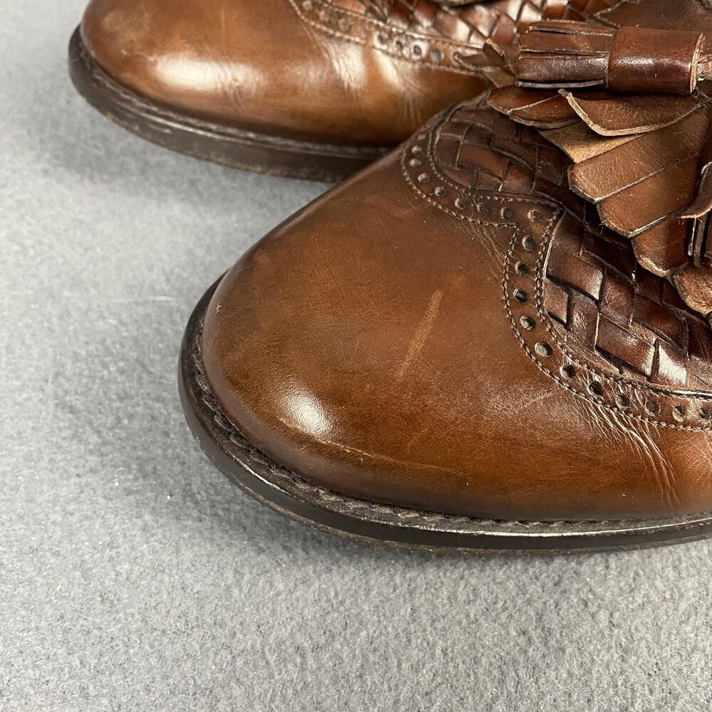Mezlan Alicante Shoes Mens Size 11.5 W Brown Leather Tassel Loafers Dress Brogue - Picture 10 of 16